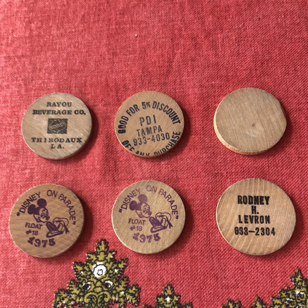 Mardi Gras krewe wooden coins Disney